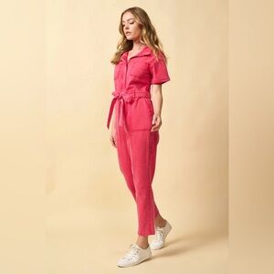 Skies are Blue curvy red denim jumpsuit size 2x